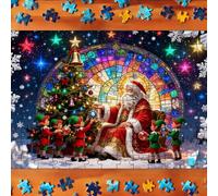 2026 ¡Pase un rato maravilloso con una selección de rompecabezas, diseñe su propia historia de Navidad llena de alegría de felicidad! (azul, 30 x 21 cm)