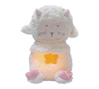 2026 Peluche de peluche que respira, juguete para bebé, juguete de peluche que respira calmante contra los miedos, adultos y niños, luz que respira ruiendo con respiración realista (blanco, 30 x 20 x