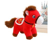 2026 Peluche Mascota De Caballo - Juguete de Peluche Caballo, Animales De Dibujos Animados Chinos Dulce Y Lindo, Juguete De Colección Para Coches, Bolsas, Escaparazones, Oficinas, Escuelas, Cafeterías