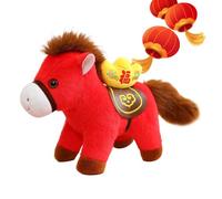 2026 Peluche Mascota De Caballo - Juguete de Peluche Caballo, Animales De Dibujos Animados Chinos Dulce Y Lindo, Juguete De Colección Para Coches, Bolsas, Escaparazones, Oficinas, Escuelas, Cafeterías