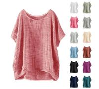 2026 Pieces Mujer Camisetas Y Top Blusas Manga Corta Verano De Camiseta Blanca Algodón Talla Xxl Con Hombreras Color Arena Negra Cuello Barco Elegantes Flores Escote Pico Gris