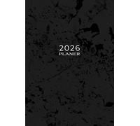 2026 Planer: A4 Terminkalender ohne Zeit | 1 Woche auf 2 Seiten | Wochenplaner ohne Zeiteinteilung | Kalenderbuch Organizer | Wochenkalender Terminplaner | Buchkalender Jahresplaner | Edel Schwarz