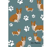 2026 Planner: Corgi Dog Paw Prints - Dated Weekly and Monthly Page Views With Space For Notes