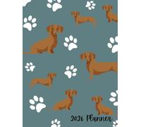 2026 Planner: Dachshund Dog Paw Pattern - Dated Weekly and Monthly Page Views With Space For Notes