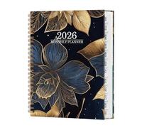 2026 Planner - Large Blocks Floral Design With Dates, Monthly Calendar Book | Academic Organizer | Home Office Classroom Planning Study Work Teacher Student Family Christmas Birthday