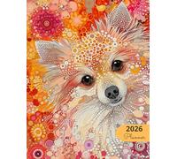 2026 Planner: Mosaic Dogs Pomeranian: Stylish Weekly and Monthly Organization