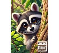 2026 Planner: Raccoon Themed Cover Daily Weekly Diary 12 Month Calendar Vision board Schedule Organizer Goals Dairy Notes