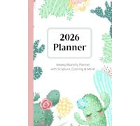 2026 Planner Weekly/Monthly Planner with Scripture, Coloring & More!