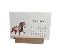 2026 Plantable Paper Desk Calendar | Monthly Desktop Organizer Planner With Wooden Base, Calendar Ideal For Home Office, School, Classroom, Dorm, Dormitory, Or Studio