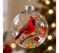 2026 Playful Animal 3D Glass Ball Decorations, Glass Tabletop Christmas Ornaments, Marine & Forest Life Decoraton Collection - Handcrafted 3D Animal Christmas Tree Ornaments (Colour-1)