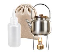 2026 Portable Alcohol Camping Stove Aluminum Spirit Burner With Stand | Mini Alcohol Stove Kit, Lightweight Brass Backpacking Stove | Faster Heating For Backpacking, Hiking Brewing Piping Coffee