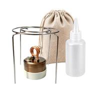 2026 Portable Alcohol Camping Stove Aluminum Spirit Burner With Stand | Mini Alcohol Stove Kit, Lightweight Brass Backpacking Stove | Faster Heating For Backpacking, Hiking Brewing Piping Coffee