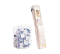 2026 Portable Binder Stapler - Includes 50 Reusable Binders, Push-Button Stainless Steel Stapler, Handheld Paper Binder Dispenser, Suitable For Home, School, Desk, And Office.