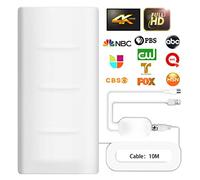 2026 Potente Antena de TV para Interiores y Exteriores, Rango de Recepción de 600KM Antena HDTV Digital, Compatible con 4K 1080p Todos los Televisores Inteligentes, 10M Desmontable Cable Coaxial