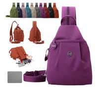 2026 Premium 3 in 1 Anti-Theft Travel Tote Bag, Large Capacity Oxford Convertible Shoulder Travel Bag, Waterproof 2-Way Commuter Bag (Purple)