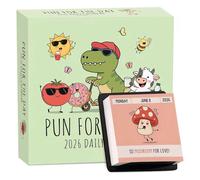 2026 Punny Motivational Desk Calendar, Daily Tear-Off Pun Of The Day Jokes & Inspirational Quotes, Flip Desktop Calendar for Home Office Decor Gift