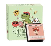 2026 Punny Motivational Desk Calendar Funny Pun Flip Calendar Daily Tear Off Desk Calendar with 365 Daily Day to Day Calendars