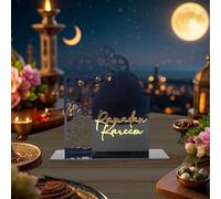 2026 Ramadán Decoración Elegante Acrílico Luna Estrella Decoración de Mesa para Eid & Celebraciones (B, Talla Única)