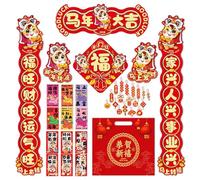 2026 Refranes chinos del Festival de Primavera | Cintas de dicho tradicional | Decoración de fiesta china, para familia, amigos, adultos, hombres, mujeres, hogar, interior, oficina, festival