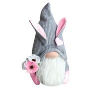 2026 Regalo Old Home Man Flower and Gnome Faceless Spring Bunny Doll Easter Bunny Easter Ornament Desktop Ornament (B, One Size)