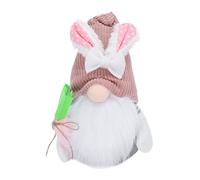 2026 Regalo Old Home Man Flower and Gnome Faceless Spring Bunny Doll Easter Bunny Easter Ornament Desktop Ornament (G, One Size)