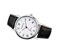 2026 Reloj clásico para hombre con esfera romana, función de calendario como accesorio de moda elegante para el caballero moderno, Blanco, talla única