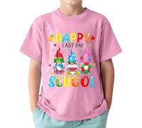 2026 Ropa de Graduación Regalos Camiseta para el Último Día de la Escuela para Niños Niñas Niños Niñas Divertida Camiseta de Final de Año Escolar Camiseta Gráfica Tops 1-13 Años, Rosa., 1-2 años