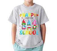 2026 Ropa de Graduación Regalos Camiseta para el Último Día de la Escuela para Niños Niñas Niños Niñas Divertida Camiseta de Final de Año Escolar Camiseta Gráfica Tops 1-13 Años, Blanco, 8-9 años