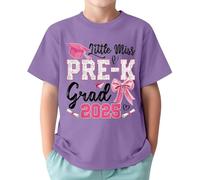 2026 Ropa de Graduación Regalos Camiseta para el Último Día de la Escuela para Niños Niñas Niños Niñas Divertida Camiseta de Final de Año Escolar Camiseta Gráfica Tops 1-13 Años, morado, 4-5 años