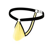 2026 Ropa interior para hombre Tanga Ropa Interior Anillo Cuidado de la Salud Manga Hombre Excelente Pantalones de Seda de Hielo, amarillo, S