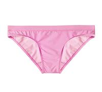 2026 - Ropa interior transparente de seda de hielo para hombre, sin bolsa, pantalones triangulares ajustados, cintura baja, top rojo, Rosa., 3XL