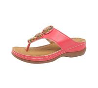 2026 Sandalia mujer plana anillo dorado sintético suela silenciosa vestido chic, rosa, 38 EU Large