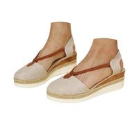 2026 Sandalias Plataforma Mujer Esparto Cuña Cerradas Sandalias Comodas Alpargatas Verano Cierre De Hebilla De Vestir Casual Yute Sandalia Elegantes Moda Flexibles Zapatos Antideslizantes Fiesta Novia