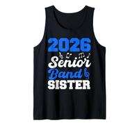 2026 Senior Band Sister Class of 2026 Parent Graduación Camiseta sin Mangas