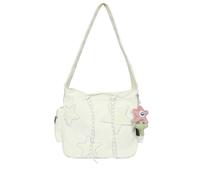 2026 señoras mensajero lindo bolso bolso de gran capacidad bolso de hombro bolso de hombro casual, Blanco, Einheitsgröße, Mochilas duffel