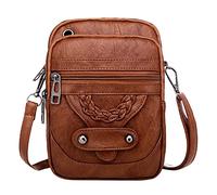 2026 Señoras Pequeño Bolso de Hombro Teléfono Monedero Señoras Hombro Mensajero Paquete, marrón, Einheitsgröße, Mochilas rucksack