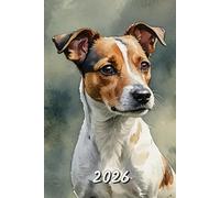 2026: Small Monthly Calendar Planner - Watercolor Jack Russell Terrier Dog