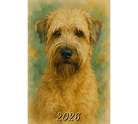 2026: Small Monthly Calendar Planner - Watercolor Soft Coated Wheaten Terrier Dog
