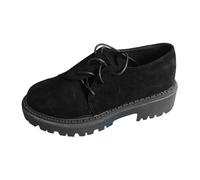 2026 Sneaker Damen Schuhe Freizeitschuhe, modische Plateau-Sneaker mit Schnürung, bequeme Laufschuhe für den täglichen Gebrauch mit Jeans im, Negro , 38 EU