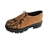 2026 Sneaker Damen Schuhe Freizeitschuhe, modische Plateau-Sneaker mit Schnürung, bequeme Laufschuhe für den täglichen Gebrauch mit Jeans im, marrón, 39 EU