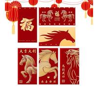 2026 Sobres Rojos Chinos Diseño Bilingüe Lunar Y Decoración Para El Hogar