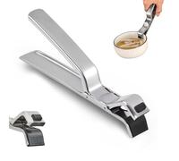 2026 Stainless Steel Hot Plate Gripper, Anti-Scalding Non-Slip Stainless Steel Gripper, Multi Angle Pan Clips Tool, for Microwave,Oven,Air Fryer,Pots&Bowls (1 PC)