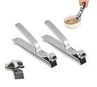 2026 Stainless Steel Hot Plate Gripper, Anti-Scalding Non-Slip Stainless Steel Gripper, Multi Angle Pan Clips Tool, for Microwave,Oven,Air Fryer,Pots&Bowls (2PCS)