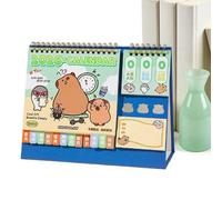 2026 Standing Desk Calendar - Paper,Capybara Design Funny Monthly Planner,Wide Uses | Space-Saving, 2026 Stand Up Calendar,for Women Girls Home Office Dorm School Bedroom Tabletop