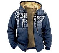 2026 Sudadera con capucha de forro polar informal con estampado, suave y cálida, con diseño gráfico digital para una vida diaria óptima., marine, XL