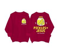 2026 Sudadera Mujer Lindos Gráficos Divertidos Domingo Casual Manga Larga Cuello Redondo, rojo, M