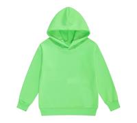 2026 Sudaderas con capucha y sudaderas para niñas Sudaderas de manga larga Ropa casual de color liso Acogedora con forro polar con capucha para niños pequeños hasta adolescentes, verde, 12-13 años