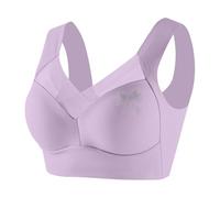 2026 - Sujetador con aros para mujer, chaleco push-up, lencería, lazo, pedrería, lencería sexy para mujer, morado, 6XL