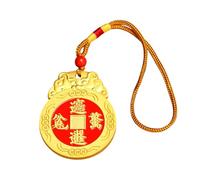 2026 Tai Sui Colgante - Aleación China Oro Joyería Portátil,Tai Sui Protección Tarjeta,Para Hombres en Adolescentes Padre Hijo Hija Familia Amigos