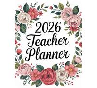 2026 Teacher Planner: Floral Wreath Abstract Themed Cover | Lesson Plan Book for Teachers with Grade Records, Parent Contacts, Class Lists & Weekly Scheduling classroom management